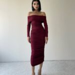 φορεμα ματζεντα μιντι