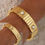 Βραχιόλι χρυσό με πέρλες