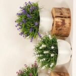 Διακοσμητικό τεχνητό  γλαστράκι λεβάντα