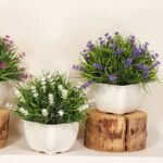 Διακοσμητικό τεχνητό  γλαστράκι λεβάντα